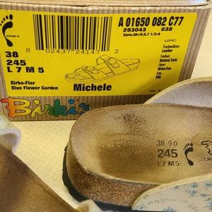 Birkenstock Birki's Michele Blue Flower GardeSZ 38